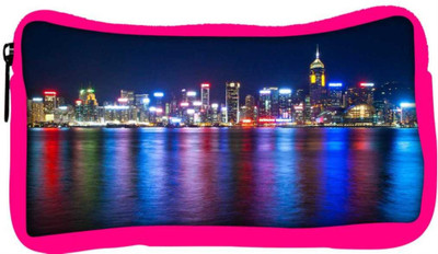 

Snoogg Eco Friendly Canvas Color Of City Designer Student Pen Pencil Case Coin Purse Pouch Cosmetic Makeup Bag (PINK) Pouch(Multicolor)