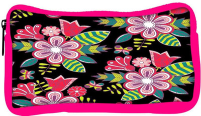 

Snoogg Eco Friendly Canvas Abstract Floral Background Student Pen Pencil Case Coin Purse Pouch Cosmetic Makeup Bag (PINK) Pouch(Multicolor)