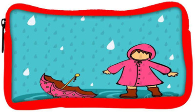 

Snoogg Eco Friendly Canvas Abstract Rainy Season Background With Cute Kid Student Pen Pencil Case Coin Purse Pouch Cosmetic Makeup Bag (RED) Pouch(Multicolor)
