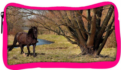 

Snoogg Eco Friendly Canvas Black Horse And Tree Designer Student Pen Pencil Case Coin Purse Pouch Cosmetic Makeup Bag (PINK) Pouch(Multicolor)
