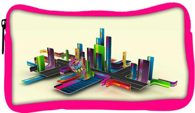 

Snoogg Eco Friendly Canvas Abstract Streets Designer Student Pen Pencil Case Coin Purse Pouch Cosmetic Makeup Bag (PINK) Pouch(Multicolor)