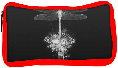 

Snoogg Eco Friendly Canvas Dragonfly Designer Student Pen Pencil Case Coin Purse Pouch Cosmetic Makeup Bag (RED) Pouch(Multicolor)