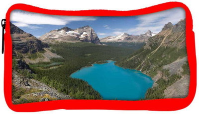 

Snoogg Eco Friendly Canvas Blue Water Between Mountain Designer Student Pen Pencil Case Coin Purse Pouch Cosmetic Makeup Bag (RED) Pouch(Multicolor)