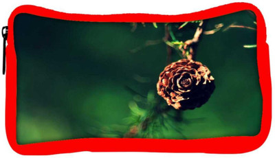 

Snoogg Eco Friendly Canvas Golden Flower Designer Student Pen Pencil Case Coin Purse Pouch Cosmetic Makeup Bag (RED) Pouch(Multicolor)