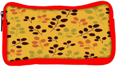 

Snoogg Eco Friendly Canvas Brown Leaves Designer Student Pen Pencil Case Coin Purse Pouch Cosmetic Makeup Bag (RED) Pouch(Multicolor)