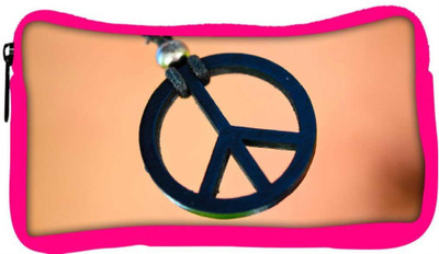 

Snoogg Eco Friendly Canvas Peace And Love Designer Student Pen Pencil Case Coin Purse Pouch Cosmetic Makeup Bag (PINK) Pouch(Multicolor)