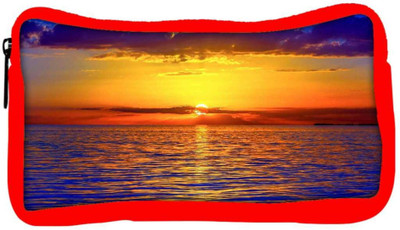 

Snoogg Eco Friendly Canvas Sunset Over Ocean Designer Student Pen Pencil Case Coin Purse Pouch Cosmetic Makeup Bag (RED) Pouch(Multicolor)