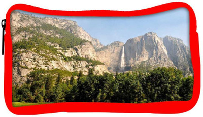 

Snoogg Eco Friendly Canvas Mountain Waterfall Designer Student Pen Pencil Case Coin Purse Pouch Cosmetic Makeup Bag (RED) Pouch(Multicolor)