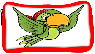 

Snoogg Eco Friendly Canvas Flying Parrot Vector Cartoon Illustration Student Pen Pencil Case Coin Purse Pouch Cosmetic Makeup Bag (RED) Pouch(Multicolor)