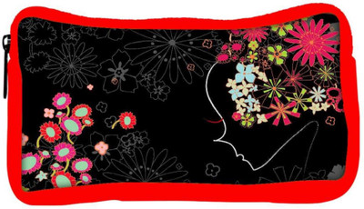 

Snoogg Eco Friendly Canvas Flower Girl Designer Student Pen Pencil Case Coin Purse Pouch Cosmetic Makeup Bag (RED) Pouch(Multicolor)
