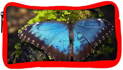 

Snoogg Eco Friendly Canvas Blue Butterfly Designer Student Pen Pencil Case Coin Purse Pouch Cosmetic Makeup Bag (RED) Pouch(Multicolor)