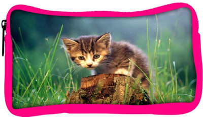 

Snoogg Eco Friendly Canvas Kitty Designer Student Pen Pencil Case Coin Purse Pouch Cosmetic Makeup Bag (PINK) Pouch(Multicolor)