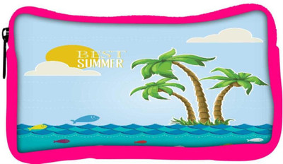

Snoogg Eco Friendly Canvas Summer Vector Illustration With Fishes Clouds Sun Palm Trees Sea Islandsky Student Pen Pencil Case Coin Purse Pouch Cosmetic Makeup Bag (PINK) Pouch(Multicolor)