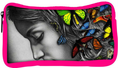 

Snoogg Eco Friendly Canvas Butterfly Girl Student Pen Pencil Case Coin Purse Pouch Cosmetic Makeup Bag (PINK) Pouch(Multicolor)