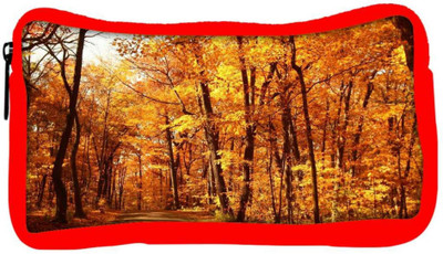 

Snoogg Eco Friendly Canvas Day Forest Designer Student Pen Pencil Case Coin Purse Pouch Cosmetic Makeup Bag (RED) Pouch(Multicolor)