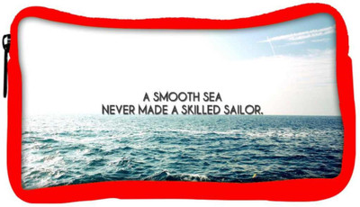 

Snoogg Eco Friendly Canvas Smooth Sea Designer Student Pen Pencil Case Coin Purse Pouch Cosmetic Makeup Bag (RED) Pouch(Multicolor)