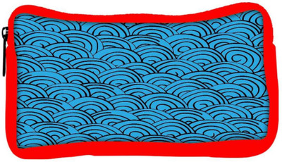 

Snoogg Eco Friendly Canvas Waves Background Student Pen Pencil Case Coin Purse Pouch Cosmetic Makeup Bag (RED) Pouch(Multicolor)