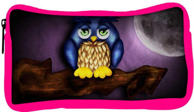 

Snoogg Eco Friendly Canvas Cute Owl Designer Student Pen Pencil Case Coin Purse Pouch Cosmetic Makeup Bag (PINK) Pouch(Multicolor)
