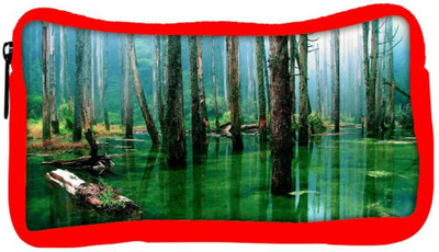 

Snoogg Eco Friendly Canvas Green Water Designer Student Pen Pencil Case Coin Purse Pouch Cosmetic Makeup Bag (RED) Pouch(Multicolor)