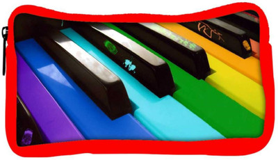 

Snoogg Eco Friendly Canvas Colorful Piano Keyboard Music Designer Student Pen Pencil Case Coin Purse Pouch Cosmetic Makeup Bag (RED) Pouch(Multicolor)