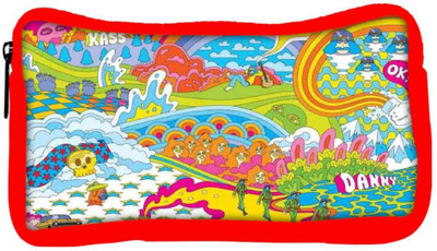

Snoogg Eco Friendly Canvas Hippie Trip 2852 Student Pen Pencil Case Coin Purse Pouch Cosmetic Makeup Bag (RED) Pouch(Multicolor)