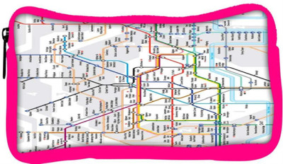 

Snoogg Eco Friendly Canvas London Tube Map Student Pen Pencil Case Coin Purse Pouch Cosmetic Makeup Bag (PINK) Pouch(Multicolor)