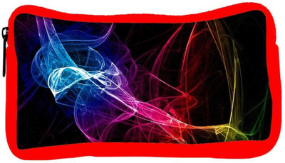 

Snoogg Eco Friendly Canvas Neon Smoke Designer Student Pen Pencil Case Coin Purse Pouch Cosmetic Makeup Bag (RED) Pouch(Multicolor)