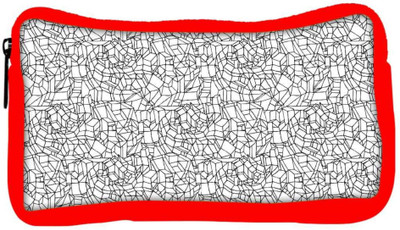 

Snoogg Eco Friendly Canvas Abstract Black And White Design Designer Student Pen Pencil Case Coin Purse Pouch Cosmetic Makeup Bag (RED) Pouch(Multicolor)
