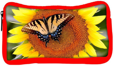 

Snoogg Eco Friendly Canvas Butterfly Seeking Honey From Sunflower Designer Student Pen Pencil Case Coin Purse Pouch Cosmetic Makeup Bag (RED) Pouch(Multicolor)