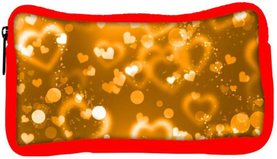 

Snoogg Eco Friendly Canvas Abstract Heart Design Designer Student Pen Pencil Case Coin Purse Pouch Cosmetic Makeup Bag (RED) Pouch(Multicolor)