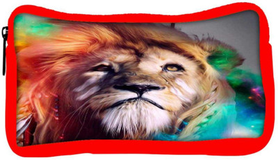 

Snoogg Eco Friendly Canvas Colorful Lion 2770 Student Pen Pencil Case Coin Purse Pouch Cosmetic Makeup Bag (RED) Pouch(Multicolor)