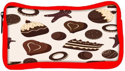 

Snoogg Eco Friendly Canvas Brown Chocolates Designer Student Pen Pencil Case Coin Purse Pouch Cosmetic Makeup Bag (RED) Pouch(Multicolor)