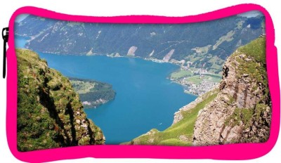 

Snoogg Eco Friendly Canvas Mountain View From The Top Designer Student Pen Pencil Case Coin Purse Pouch Cosmetic Makeup Bag (PINK) Pouch(Multicolor)