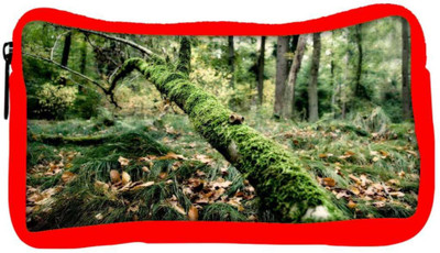 

Snoogg Eco Friendly Canvas Fallen Tree Designer Student Pen Pencil Case Coin Purse Pouch Cosmetic Makeup Bag (RED) Pouch(Multicolor)