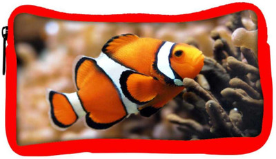 

Snoogg Eco Friendly Canvas Leno Fish Designer Student Pen Pencil Case Coin Purse Pouch Cosmetic Makeup Bag (RED) Pouch(Multicolor)