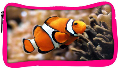 

Snoogg Eco Friendly Canvas Leno Fish Designer Student Pen Pencil Case Coin Purse Pouch Cosmetic Makeup Bag (PINK) Pouch(Multicolor)