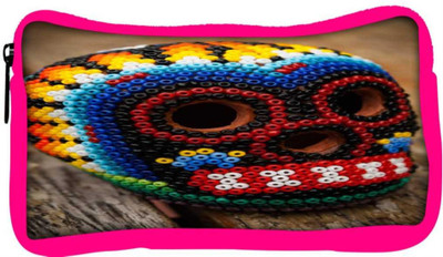 

Snoogg Eco Friendly Canvas Beaded Skull Student Pen Pencil Case Coin Purse Pouch Cosmetic Makeup Bag (PINK) Pouch(Multicolor)