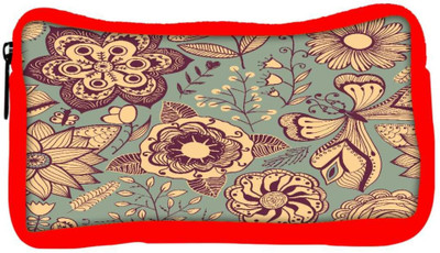 

Snoogg Eco Friendly Canvas Abstract Floral Background Student Pen Pencil Case Coin Purse Pouch Cosmetic Makeup Bag (RED) Pouch(Multicolor)