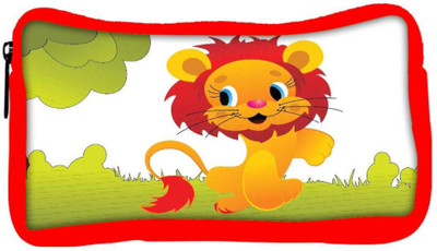

Snoogg Eco Friendly Canvas Cute Animal Lion Student Pen Pencil Case Coin Purse Pouch Cosmetic Makeup Bag (RED) Pouch(Multicolor)