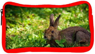 

Snoogg Eco Friendly Canvas Rabbit Sitting Designer Student Pen Pencil Case Coin Purse Pouch Cosmetic Makeup Bag (RED) Pouch(Multicolor)