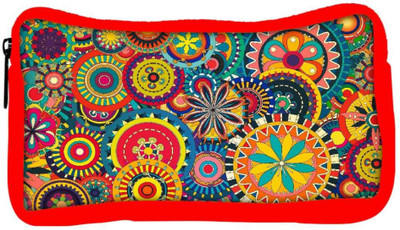 

Snoogg Eco Friendly Canvas Formas Florales Designer Student Pen Pencil Case Coin Purse Pouch Cosmetic Makeup Bag (RED) Pouch(Multicolor)