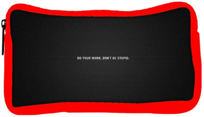 

Snoogg Eco Friendly Canvas Do You Work Designer Student Pen Pencil Case Coin Purse Pouch Cosmetic Makeup Bag (RED) Pouch(Multicolor)