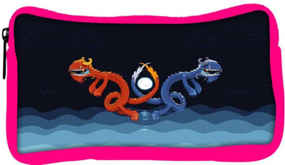 

Snoogg Eco Friendly Canvas Dragons In The Water 2622 Student Pen Pencil Case Coin Purse Pouch Cosmetic Makeup Bag (PINK) Pouch(Multicolor)