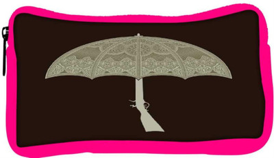 

Snoogg Eco Friendly Canvas Umbrella Gun 2495 Student Pen Pencil Case Coin Purse Pouch Cosmetic Makeup Bag (PINK) Pouch(Multicolor)