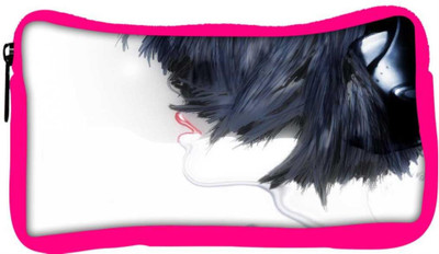 

Snoogg Eco Friendly Canvas Girl With Headphones Designer Student Pen Pencil Case Coin Purse Pouch Cosmetic Makeup Bag (PINK) Pouch(Multicolor)