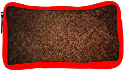 

Snoogg Eco Friendly Canvas Metal Pattern Designer Student Pen Pencil Case Coin Purse Pouch Cosmetic Makeup Bag (RED) Pouch(Multicolor)