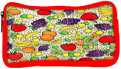 

Snoogg Eco Friendly Canvas Plenty Of Fruits Designer Student Pen Pencil Case Coin Purse Pouch Cosmetic Makeup Bag (RED) Pouch(Multicolor)