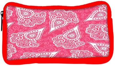 

Snoogg Eco Friendly Canvas Pink Pattern Designer Student Pen Pencil Case Coin Purse Pouch Cosmetic Makeup Bag (RED) Pouch(Multicolor)