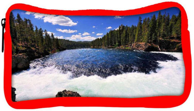 

Snoogg Eco Friendly Canvas Waterfall Designer Student Pen Pencil Case Coin Purse Pouch Cosmetic Makeup Bag (RED) Pouch(Multicolor)