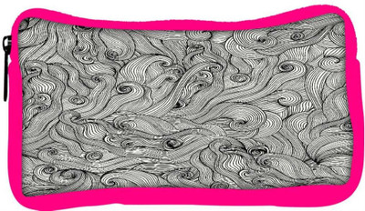 

Snoogg Eco Friendly Canvas Seamless Hand Drawn Waves Texture Student Pen Pencil Case Coin Purse Pouch Cosmetic Makeup Bag (PINK) Pouch(Multicolor)